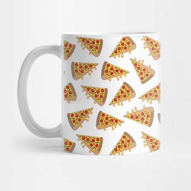 Never Ending Pizza - White by BF Patterns